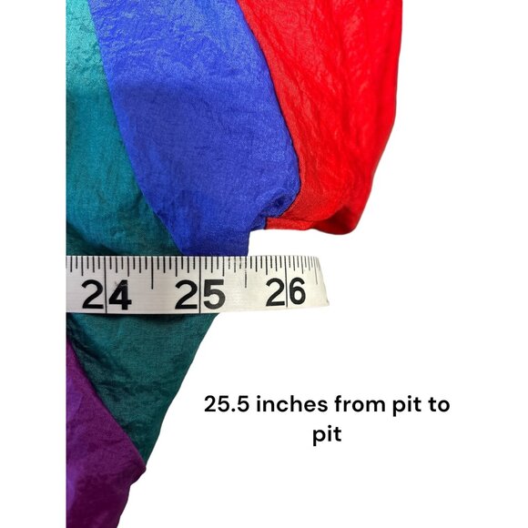 Vintage Sergio Tacchini Womens Colorblock Windbreaker Jacket Size 10 Red Multico - Picture 9 of 10